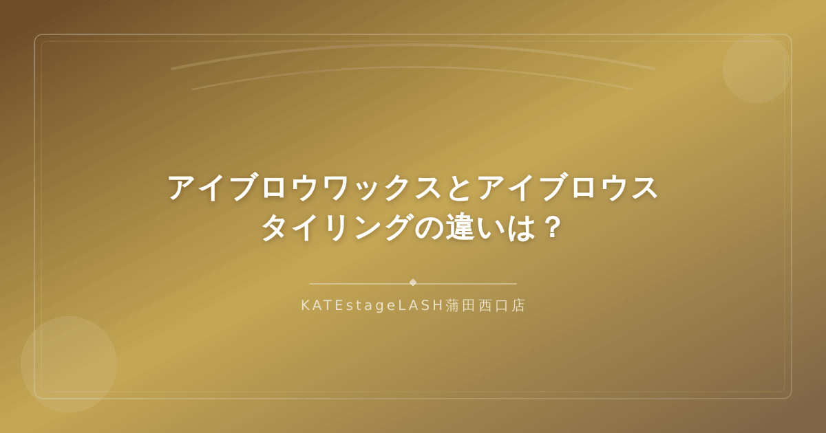 アイブロウワックスとアイブロウスタイリングの違いを比較する解説図