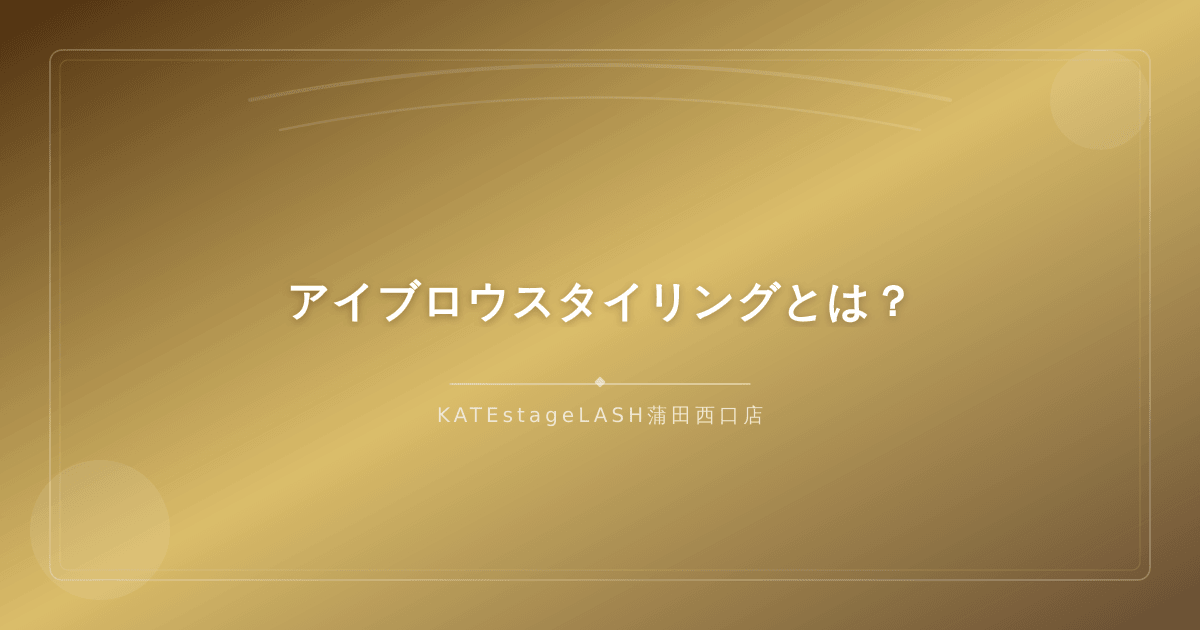 アイブロウスタイリングの基本的な概要を解説するイメージ