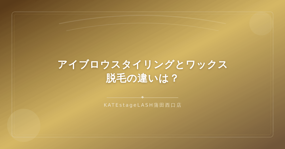 アイブロウスタイリングとワックス脱毛の違いを比較するイメージ
