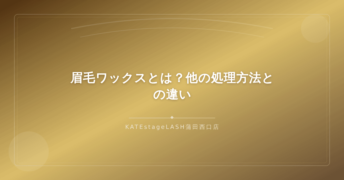 眉毛ワックスと他の眉毛処理方法の違いを比較するイメージ