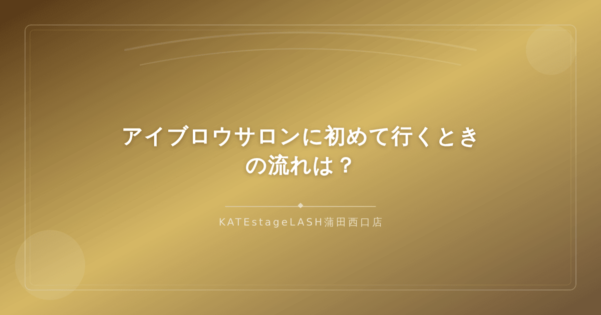 アイブロウサロンに初めて来店する際の施術の流れを案内するイメージ