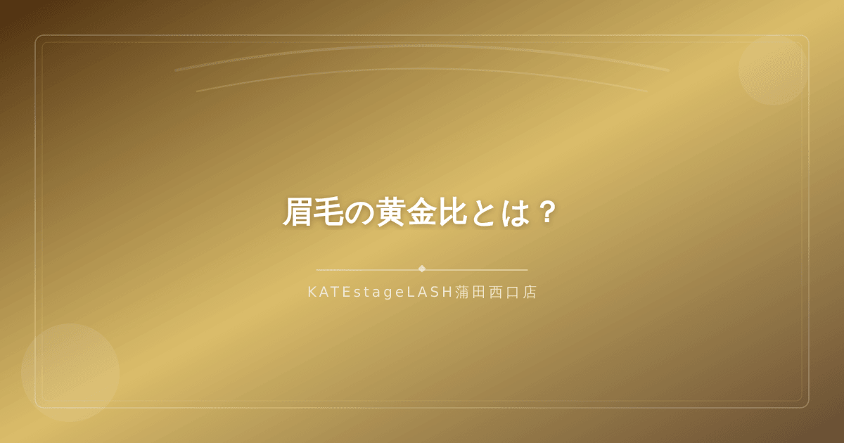 眉毛の黄金比の基本的な考え方を示すイメージ