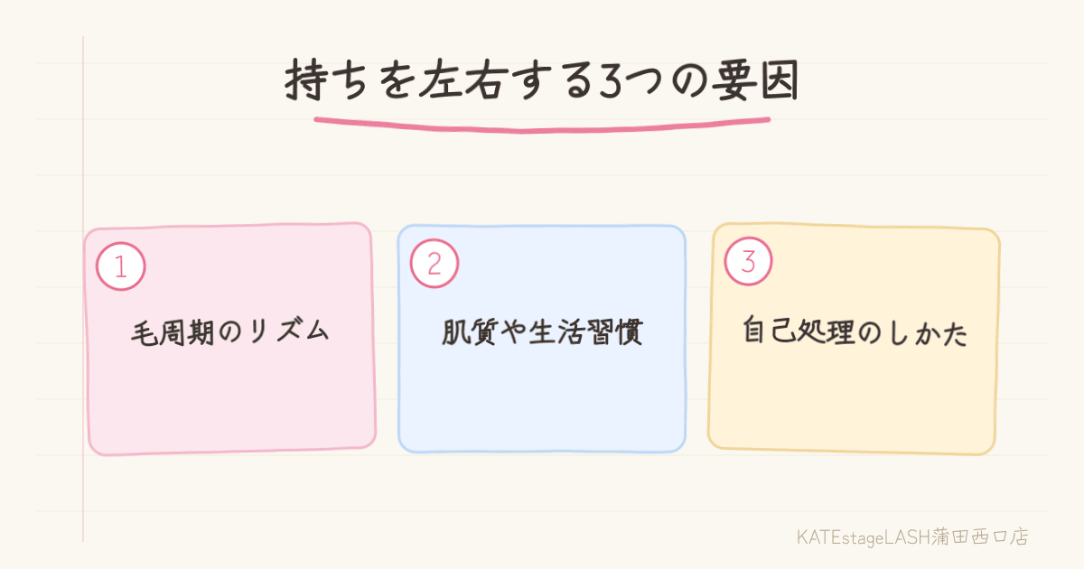 眉毛ワックスの持ちの目安と持ちに影響する3つの要因の説明