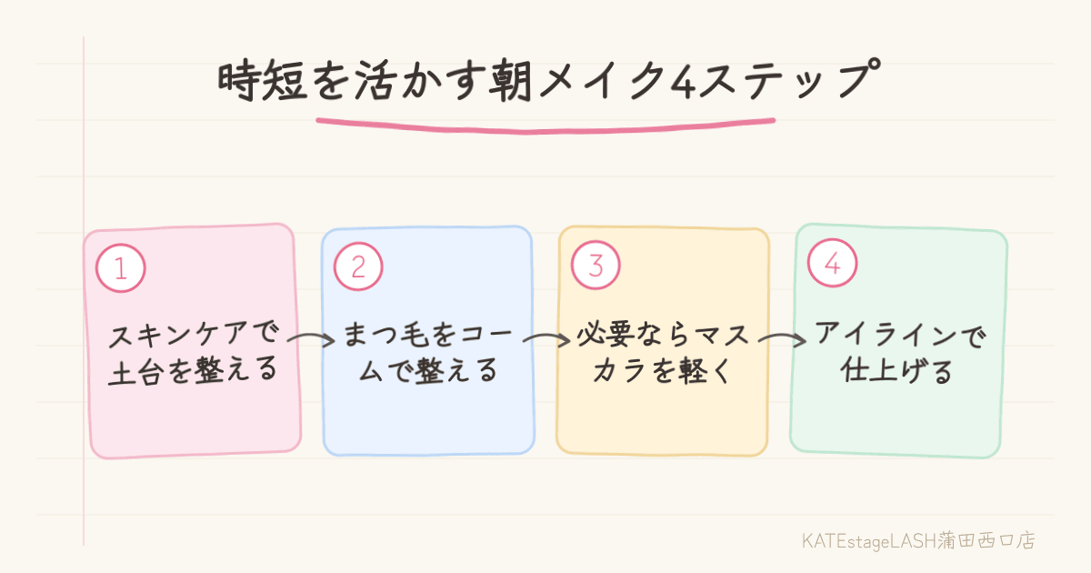 まつ毛パーマの時短を活かす朝メイクのコツ